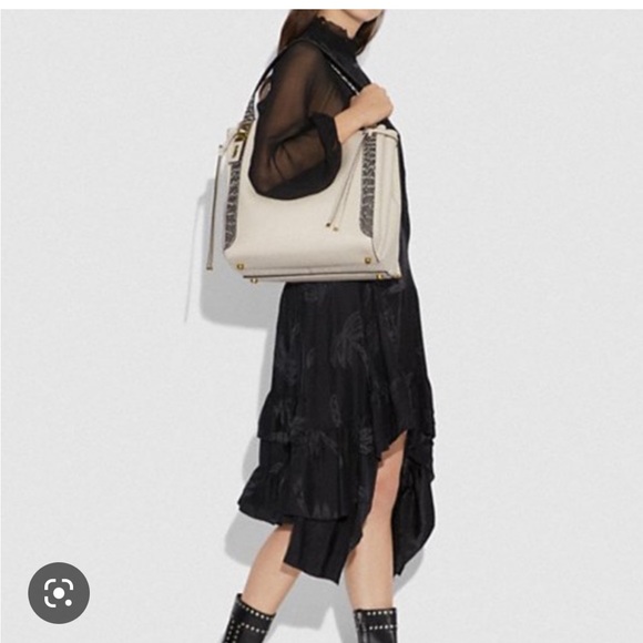 COACH HARMONY HOBO 33 IN COLORBLOCK WITH SNAKESKIN DETAIL New Authentic - Picture 15 of 15